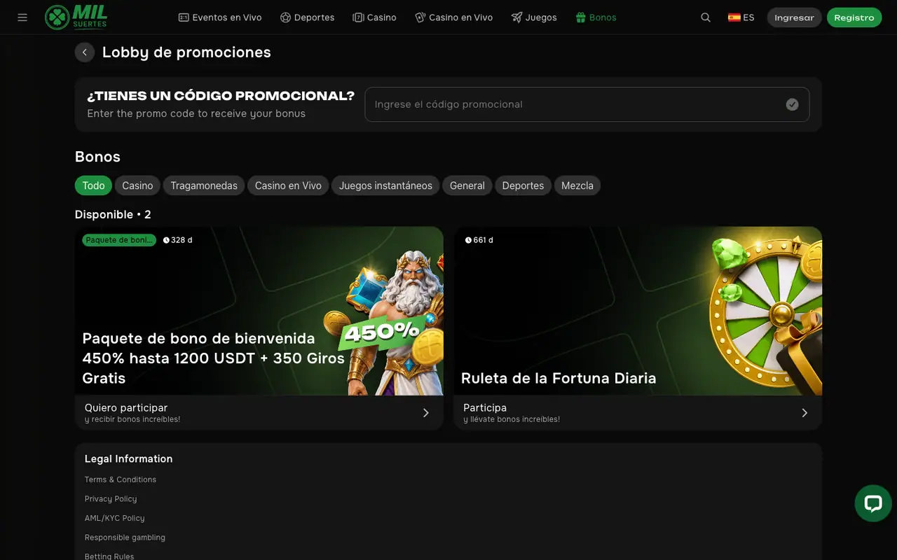 Condiciones del bono